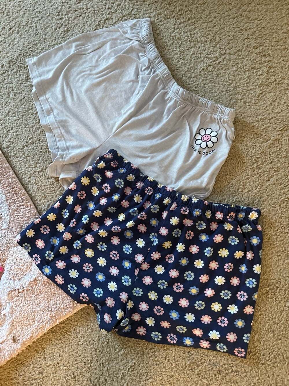 Life is Good Sleep Lounge Shorts Size L Set of 2 - Picture 5 of 13